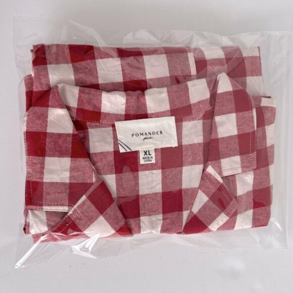 Pomander Place - Gingham Scarlett Button Down Shirt - pple Red. Size: XL. (1721) - Picture 2 of 10